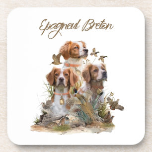 Bretagne Spaniel, Passie voor vogels Bier Onderzetter