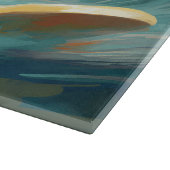 Bretagne Spaniel Strand Surfen Schilderij Snijplank (Hoek)