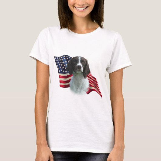Bretagne Spaniel Vlag T-shirt (Voorkant)