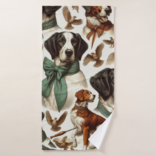 Bretagne vintage sans fil (Serviette de bain)