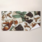 Bretagne vintage sans fil (Serviette de bain)