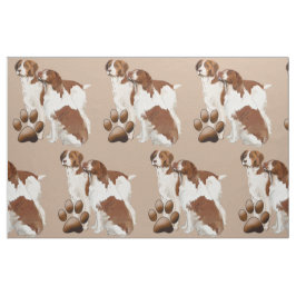 Bretany Spaniel fabric Stof