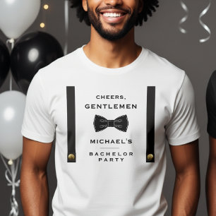 Bretels Strik Das Geluid Gentlemen Bachelor Party T-shirt
