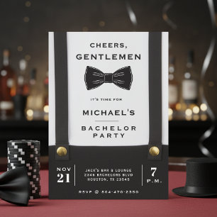Bretels Strikdas Cheers Heren Bachelorfeest Kaart