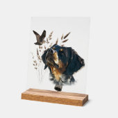 Breton Spaniel Acryl Bord (Hoek)