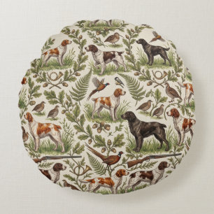 Breton Spaniel Rond Kussen