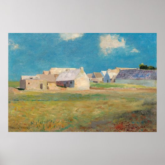 Breton Village - Odilon Redon Fine Art Poster (Voorkant)