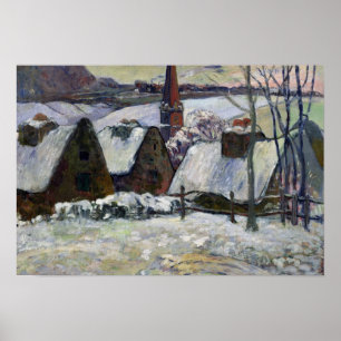 Bretondorp onder sneeuw, 1894 poster