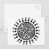 Bretonse triskel en hermijnen briefkaart (Voorkant / Achterkant)