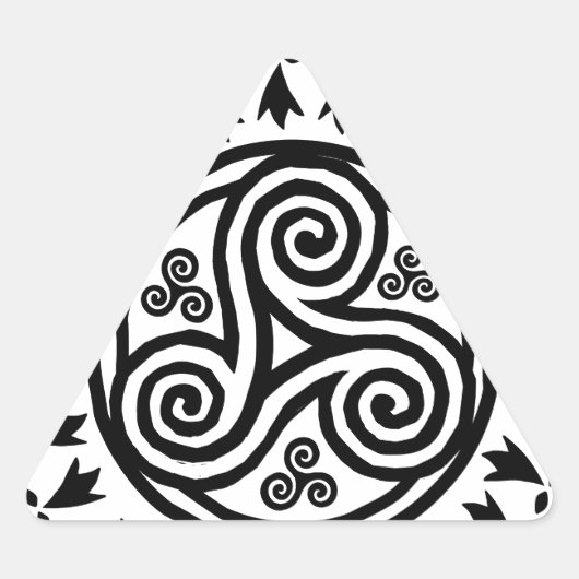 Bretonse triskel en hermijnen driehoek sticker (Voorkant)