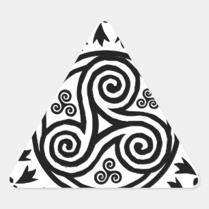 Bretonse triskel en hermijnen driehoek sticker