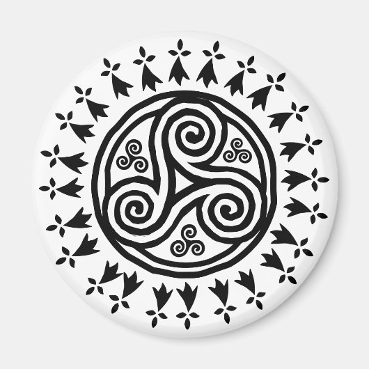 Bretonse triskel en hermijnen magneet (Voorkant)