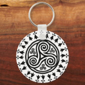 Bretonse triskel en hermijnen sleutelhanger (Voorkant)