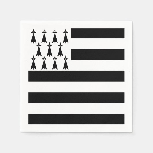 Bretonse Vlag Cocktail servetten (standaard) (Voorkant)