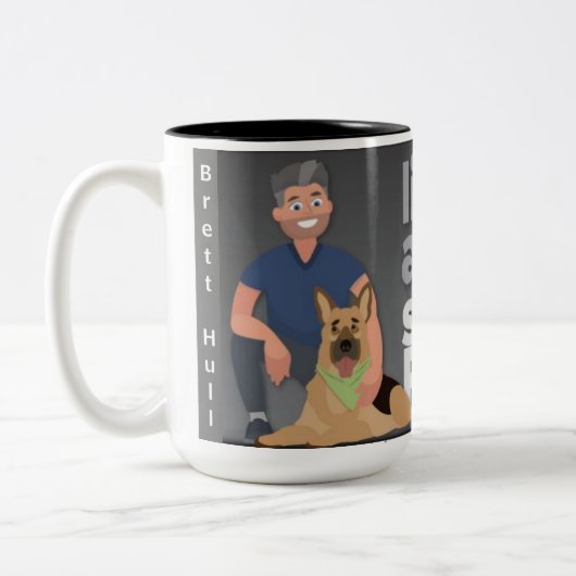 Brett Hull 15oz Café Mug (Gauche)