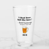 Brett Kavanaugh Hooggerechtshof ik hou van Beer Glas (Voorkant)