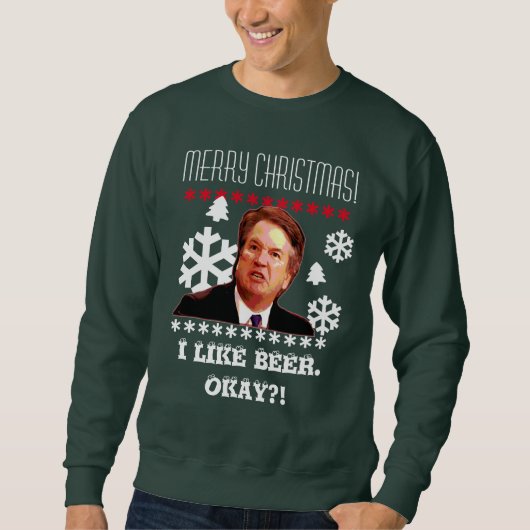 "Brett Kavanaugh" Ugly KerstSweater 2 Trui (Voorkant)