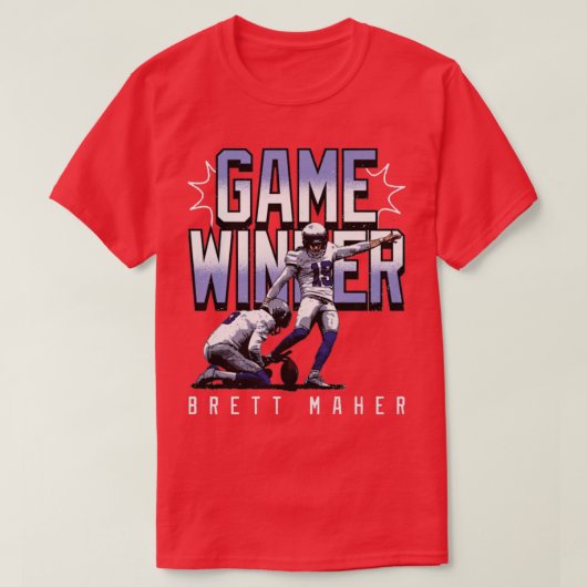 Brett Maher Dallas Game Winner TShirt 1 (Design devant)