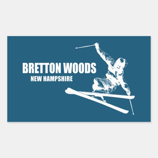 Bretton Bossen New Hampshire skiër Rechthoekige Sticker (Voorkant)