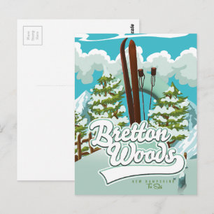 Bretton Woods New Hampshire om te skiën Briefkaart