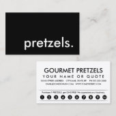 bretzels. carte punch fidélité (Devant / Derrière)