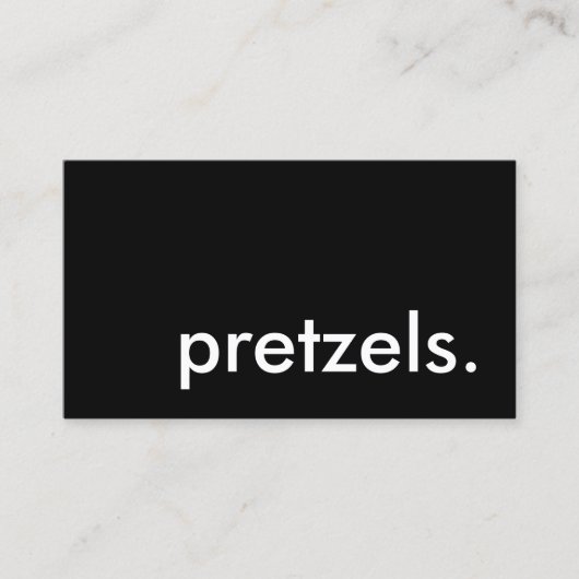 bretzels. carte punch fidélité (Devant)