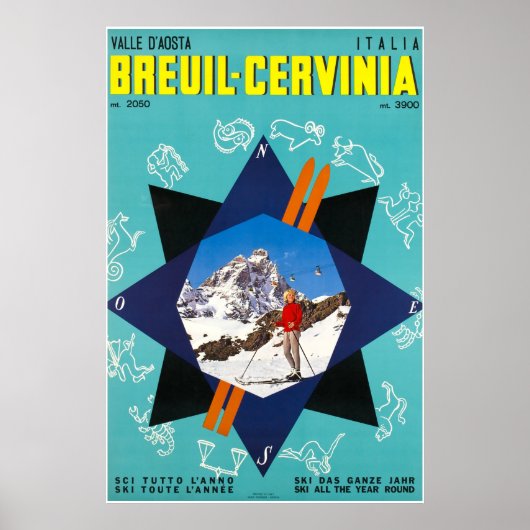 Breuil-Cervinia, Valle d'Aosta Italia, Affiche de  (Devant)