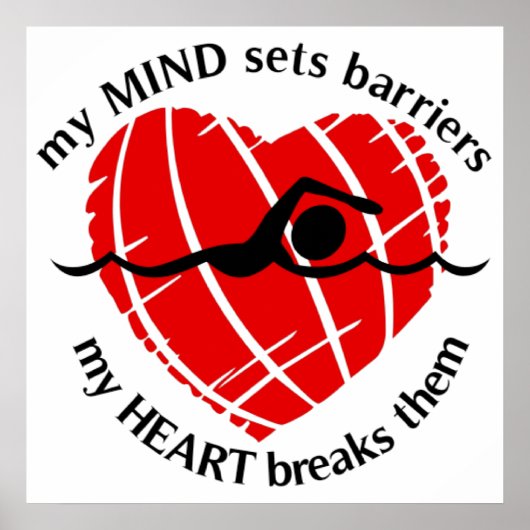 Breukbarrières zwemmen Poster (Voorkant)