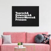 Breukbewegingen (Breakdansen) Canvas Afdruk (Insitu (Woonkamer))