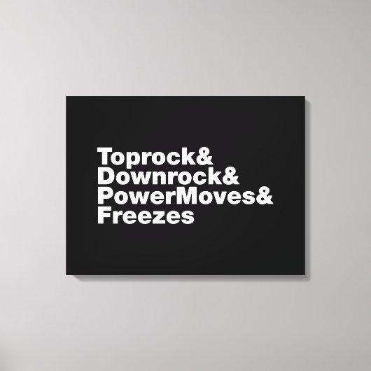 Breukbewegingen (Breakdansen) Canvas Afdruk (Voorkant)