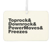 Breukbewegingen (Breakdansen) Luchtverfrisser (Achterkant)