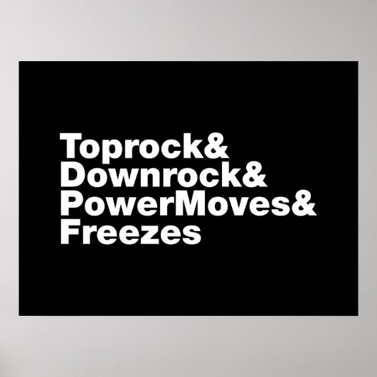 Breukbewegingen (Breakdansen) Poster (Voorkant)