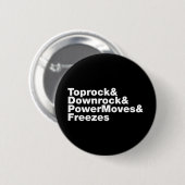 Breukbewegingen (Breakdansen) Ronde Button 5,7 Cm (Voorkant /achterkant)
