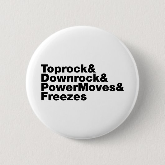 Breukbewegingen (Breakdansen) Ronde Button 5,7 Cm (Voorkant)