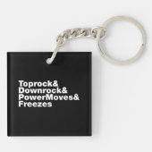 Breukbewegingen (Breakdansen) Sleutelhanger (Achterkant)