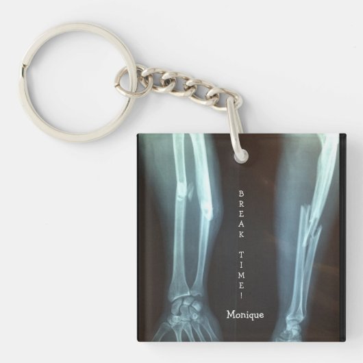 Breuken Radius en Ulna Xray "Pauze tijd" Sleutelhanger (Voorkant)