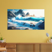 Breukgolven Canvas Afdruk (Insitu (Woonkamer))