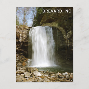 Brevard NC op zoek naar glazen Herfsten Waterval Briefkaart