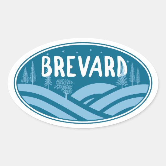 Brevard North Carolina buiten Ovale Sticker (Voorkant)