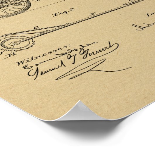 Brevet de bicyclette propulsé en 1904 Impression (Coin)