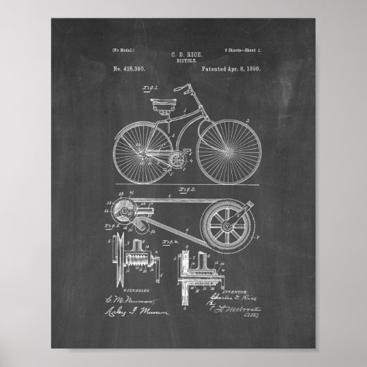 Brevet de bicyclette - tableau de bord (Devant)