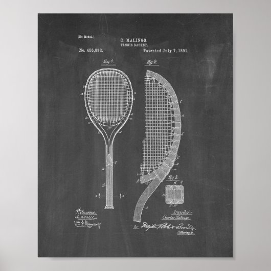 Brevet de raquette de tennis - tableau de bord (Devant)