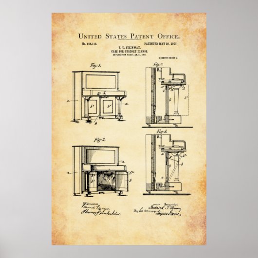Brevet - Piano droit - Poster (Devant)