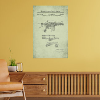 Brevet US - Poster de fusil automatique Colt
