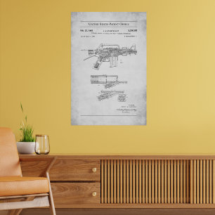 Brevet US - Poster de fusil automatique Colt