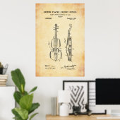 Brevet - Violon - Affiche (Bureau à domicile)