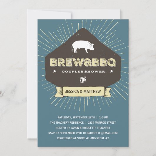 Brew & BBQ | Rustige stelletjes Kaart (Voorkant)