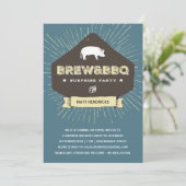 Brew & BBQ | Verrassende verjaardag Kaart (Staand voorkant)
