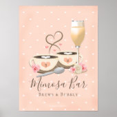 Brew- en bubbelkoffieborden en borden van Mimosa Poster (Voorkant)