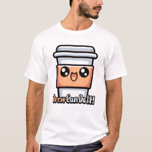 Brew kan het! Schattigee koffiewoordspeling T-shirt